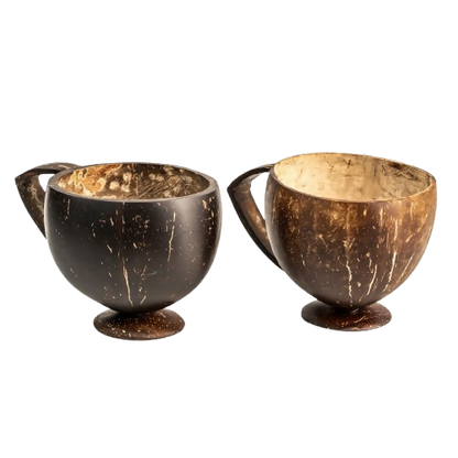 Image 1 of 200 ml / Set of 2 for the product Thenga Coconut Shell Teacup - Brown