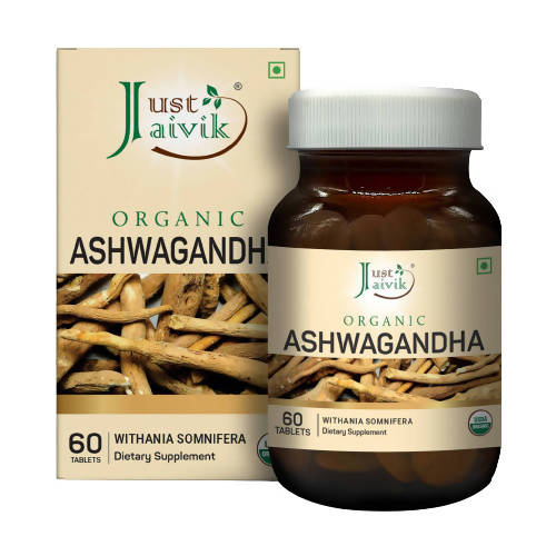 Image 1 of 60 Tablets for the product Just Jaivik Organic Ashwagandha Tablets