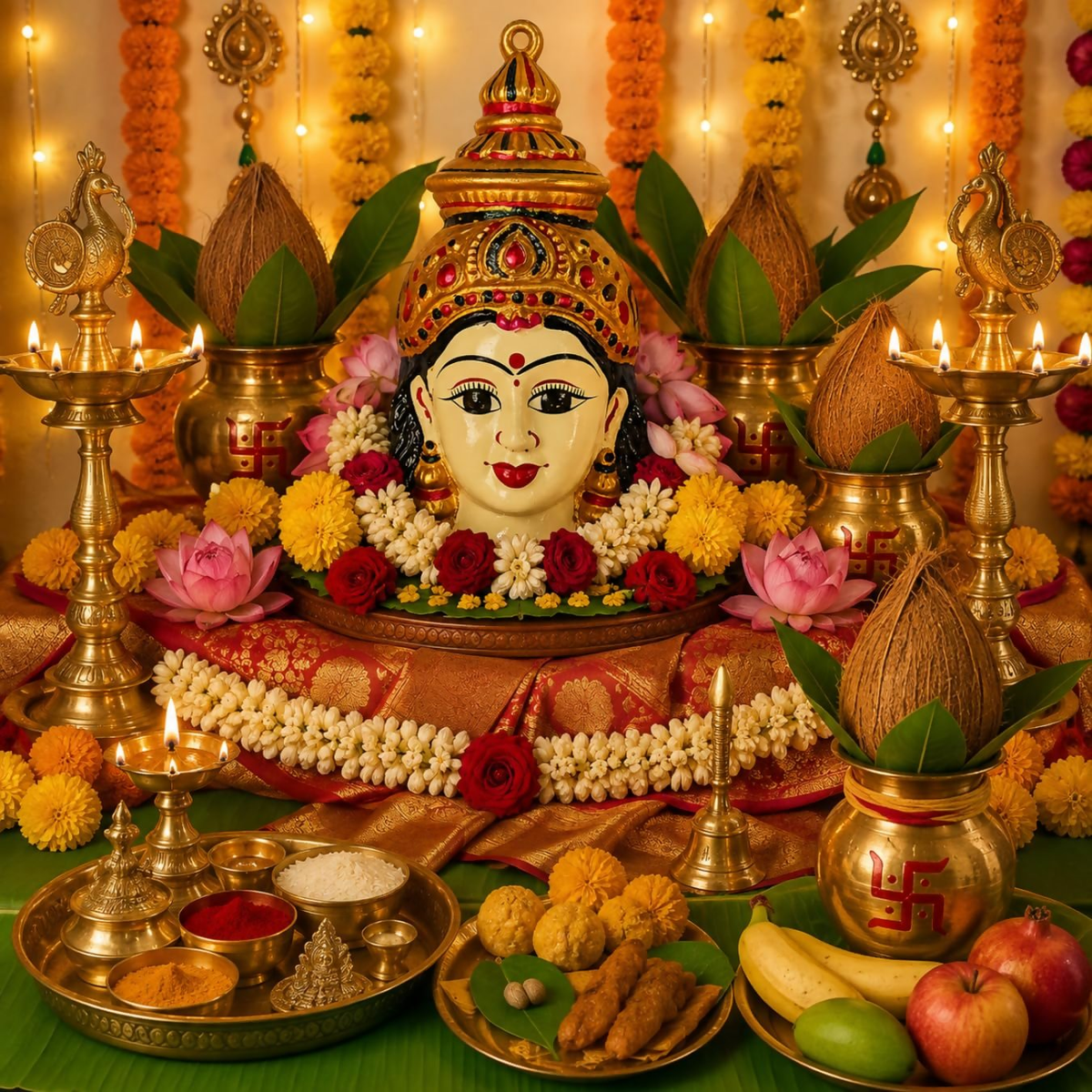 Image 3 of SRI YAGNAA Skin Colour VaraLakshmi Face