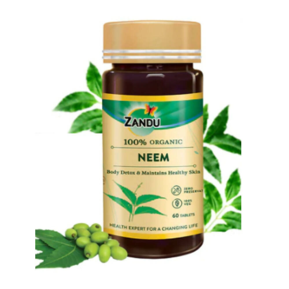 Image 1 of 60 tabs for the product Zandu Neem Tablets