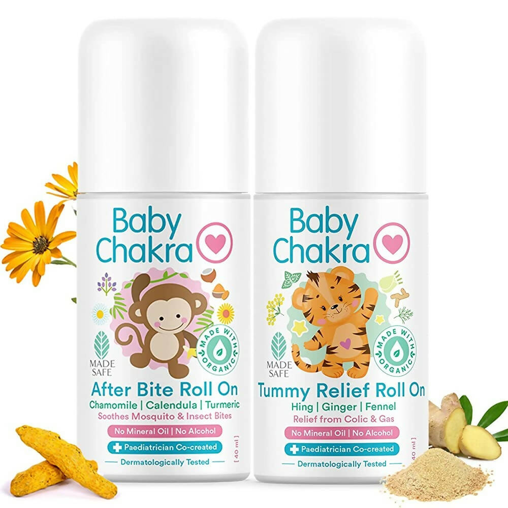 Image 1 of Combo for the product BabyChakra Tummy Relief Roll On & After Bite Roll on Combo