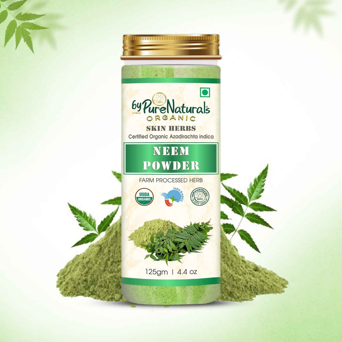 Image 1 of 125 gm for the product byPureNaturals Organic Neem Powder