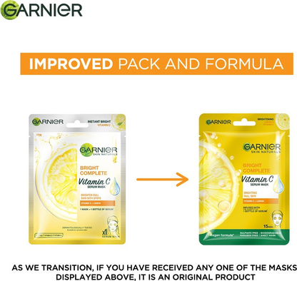Image 2 of Garnier Bright Complete Vitamin C Serum Sheet Mask