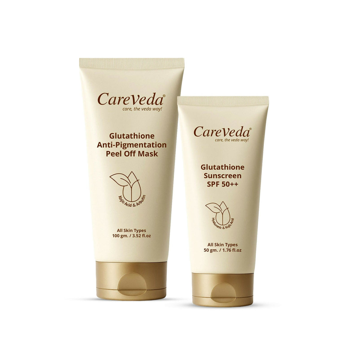 Image 1 of Pack of 1 for the product CareVeda Glutathione Skin Care Set of 2 | Peel off Mask & Sunscreen for Bright, Even-Toned Skin | Anti-Pigmentation & Glow Boost | For Men & Women