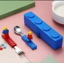 Image 3 of Kelosk Kids Stainless Steel Blocks Cutlery Set, Spoon & Fork Cutlery Set for Kids Stainless Steel Table Spoon
