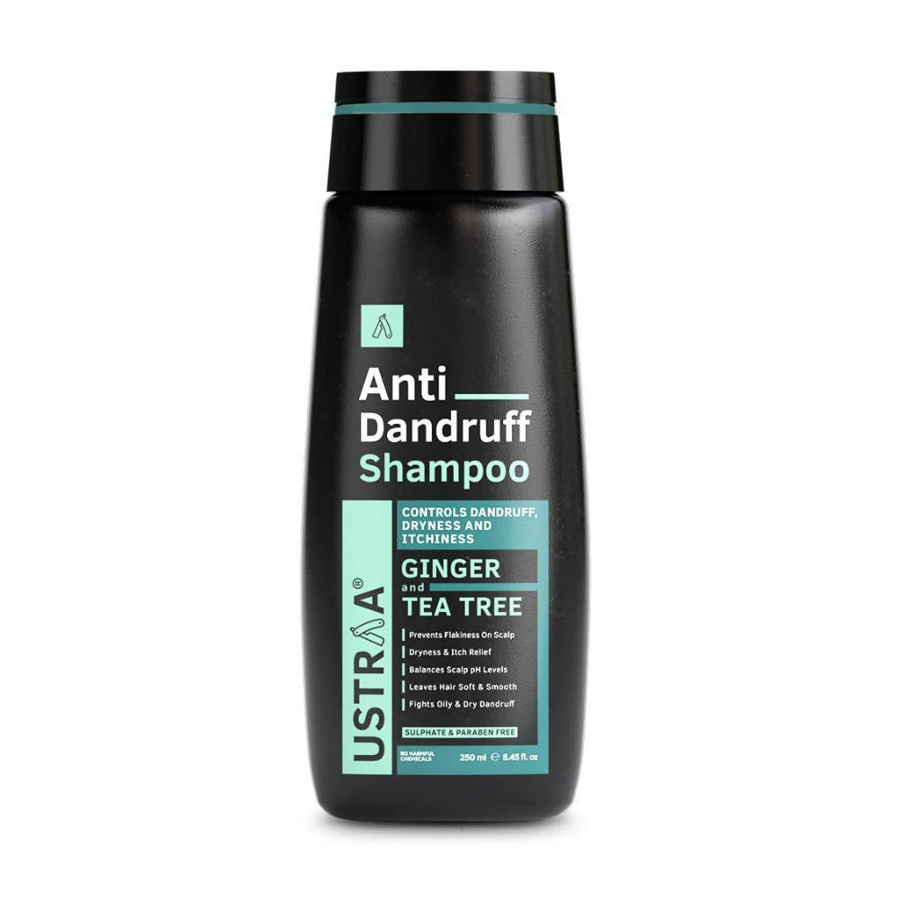 Image 1 of 250 ml for the product Ustraa Anti Dandruff Hair Shampoo With Ginger & Tea Tree For Men