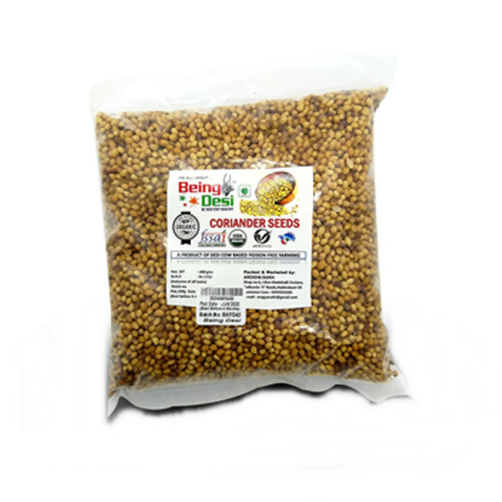 Image 1 of 400 gm / Pack of 1 for the product Being Desi Coriander Seeds