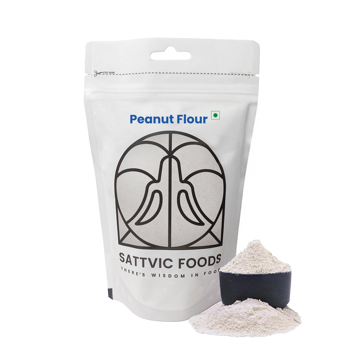 Image 10 of 300 gm for the product Sattvic Foods Defatted Peanut Flour | Plant-Based & Gluten Free