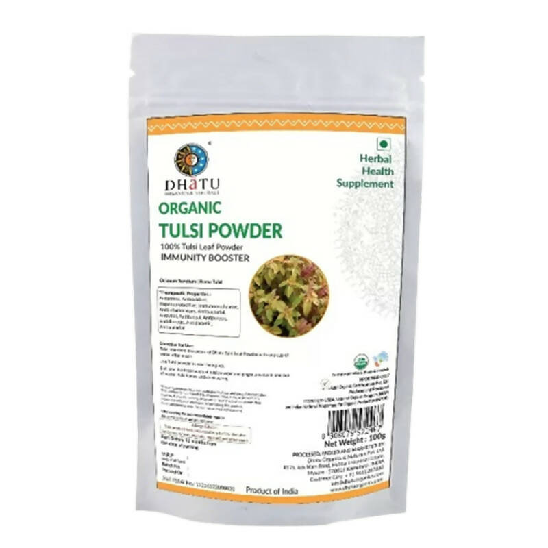 Image 1 of 100 gm for the product Dhatu Organics & Naturals Tulsi Leaf Powder