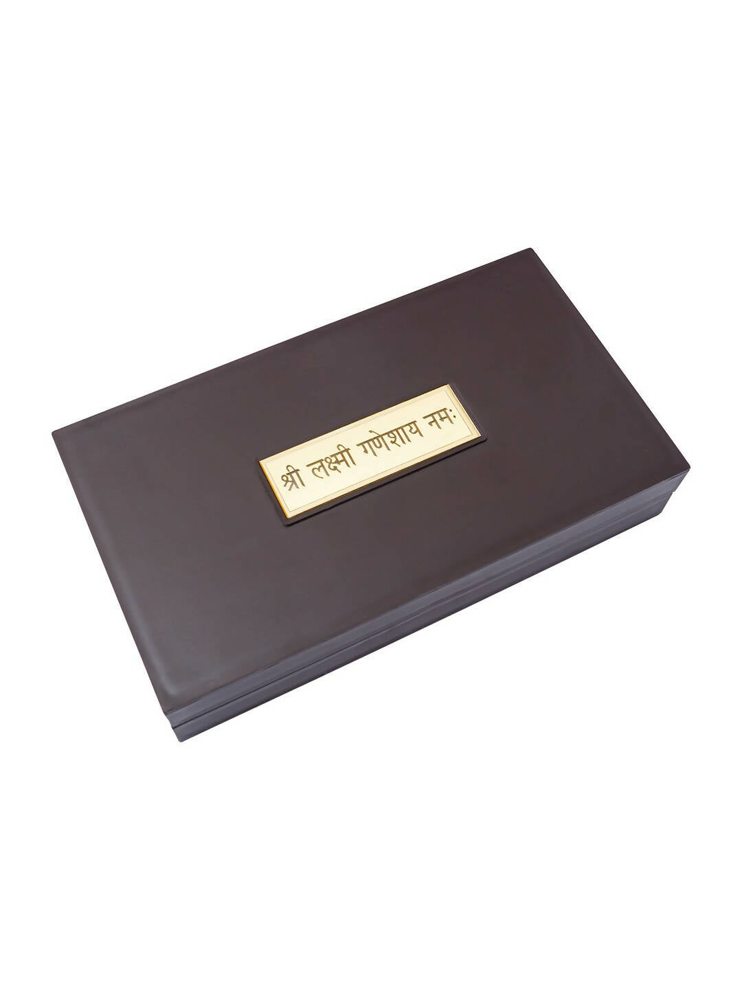Image 5 of Golden Peacock Brown & Gold-Toned 24 Ct Gold Foil Laxmi And Ganesh Pooja Box