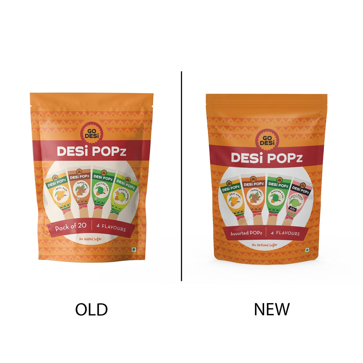 Image 4 of Go desi POPz Combo Pack | Tangy Imli | Real Aam | Kaacha Aam | Chilli Guava | 20 Pc/ Pack
