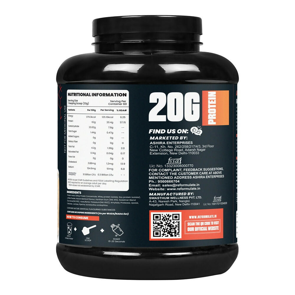 Image 3 of Reformulate Emerge I Whey Protein I Your Daily Meal Replacement Formula I 20 G I Protein I 5.1 G Bcaa's I 10 G Eaa's - Cold Coffee