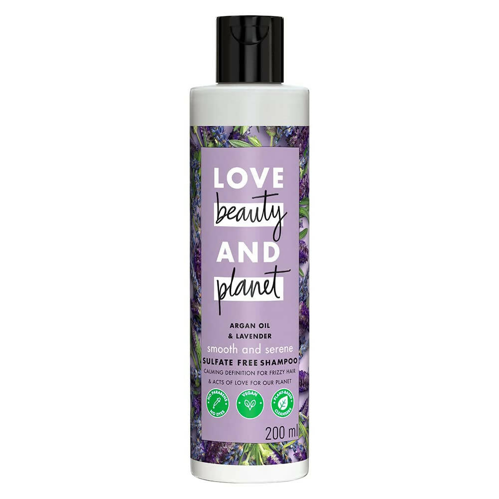 Image 1 of 200 ml / Pack of 1 for the product Love Beauty And Planet Argan Oil And Lavender Sulfate Free Smooth And Serene Shampoo