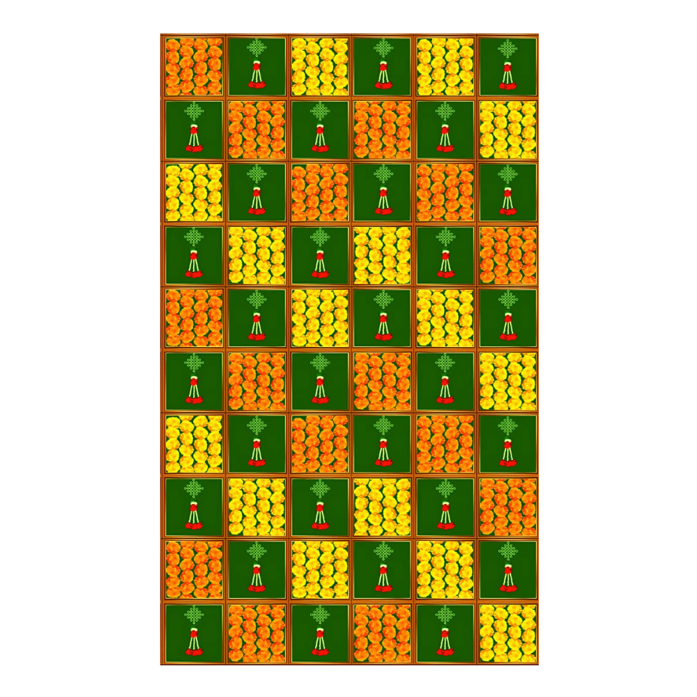 Image 1 of Default Title for the product Sri Yagnaa M 8 – Small Muggu Flower Design Backdrop Cloth, 5 x 8 Ft