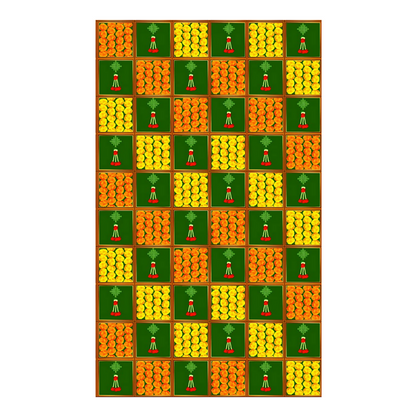 Image 1 of Default Title for the product Sri Yagnaa M 8 – Small Muggu Flower Design Backdrop Cloth, 5 x 8 Ft