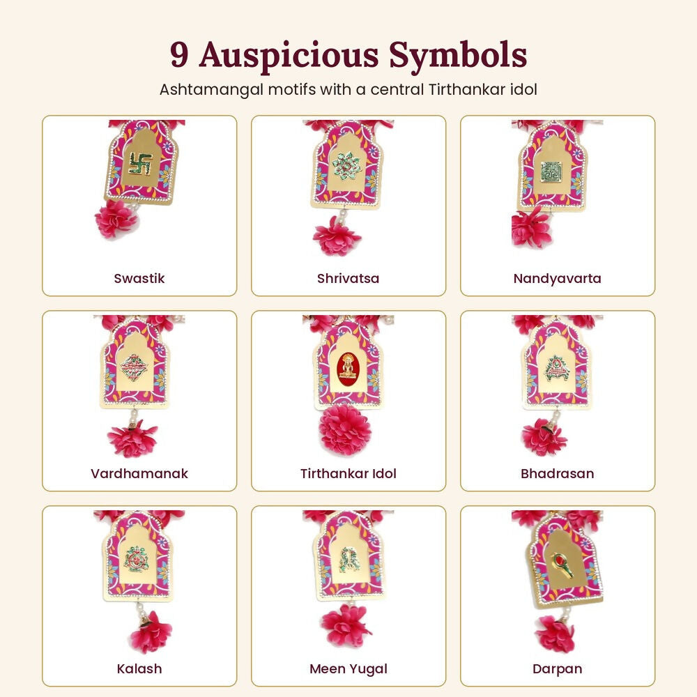 Image 2 of Renu's Creation Ashtamangal Toran with 9 Auspicious Symbols