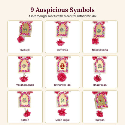Image 2 of Renu's Creation Ashtamangal Toran with 9 Auspicious Symbols
