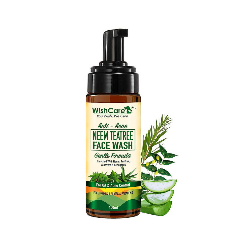 Image 1 of Wishcare Anti Acne Neem TeaTree Foaming Face Wash