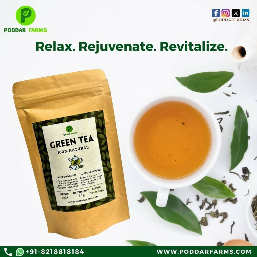 Image 2 of Poddar Farms Green tea, Loose Tea Enriched