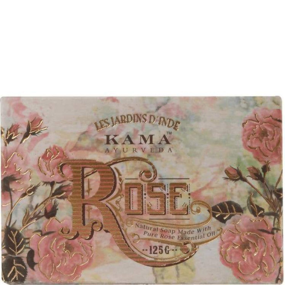 Image 1 of 125 gm for the product Kama Ayurveda Natural Rose Soap 125gm