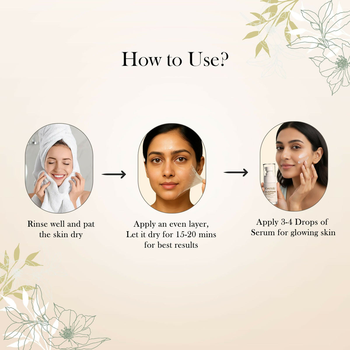 Image 8 of CareVeda Glutathione Skin Care Set of 2 | Peel off Mask & Face Serum for Bright, Even-Toned Skin | Anti-Pigmentation & Glow Boost | For Men & Women
