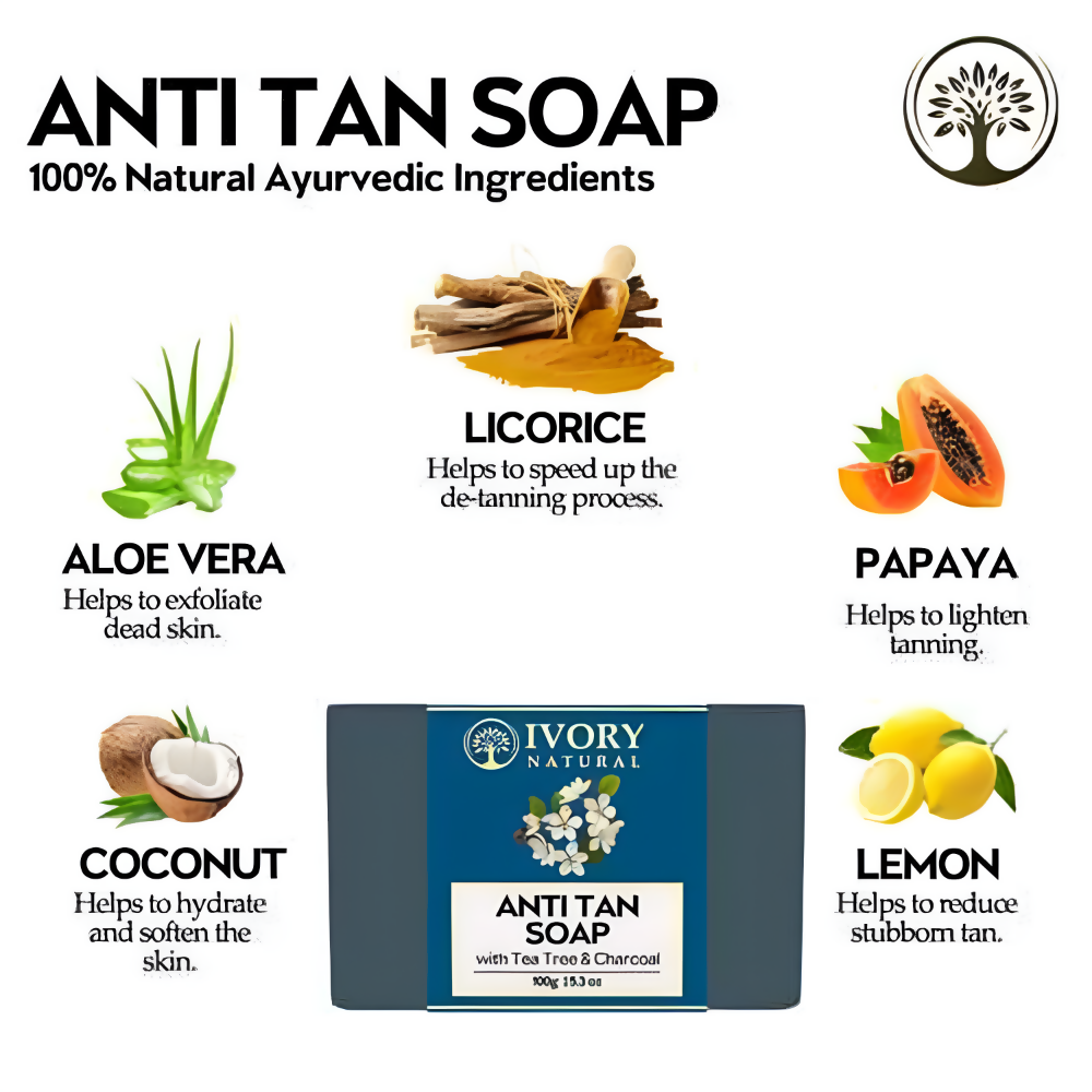 Image 3 of Ivory Natural Tan Soap - Tanning, Protect From Uv Rays For Both Men & Women