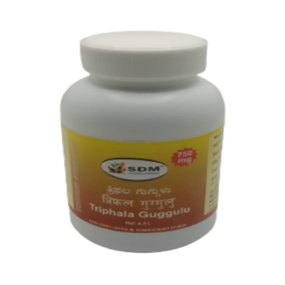 Image 1 of 1000 tabs for the product Sdm Ayurveda Triphala Guggulu DS