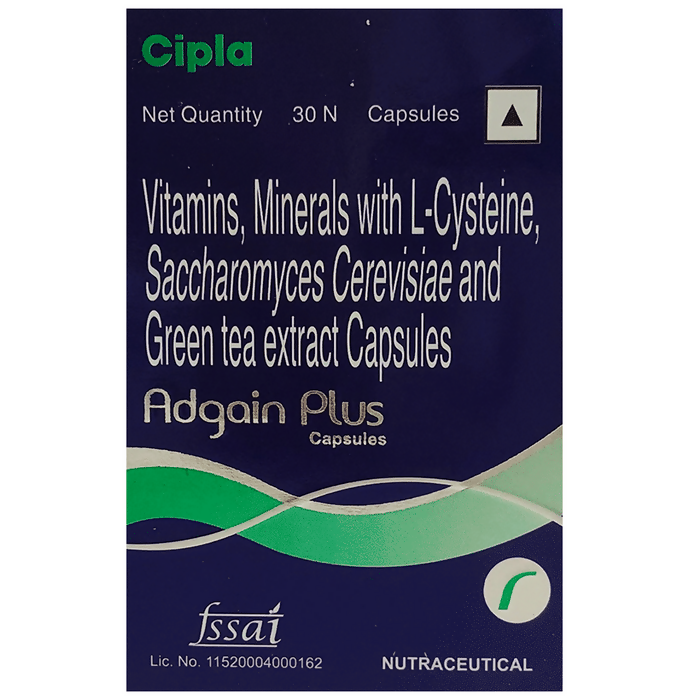Image 1 of Cipla Adgain Plus Healthy Hair Capsules