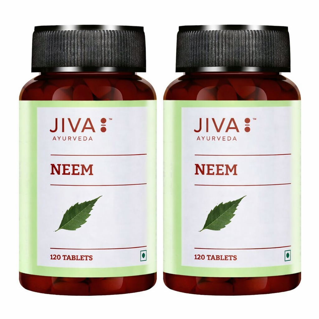Image 1 of 120 tabs / Pack of 2 for the product Jiva Ayurveda Neem Tablets