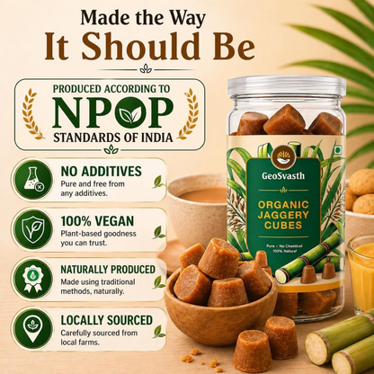 Image 2 of GeoSvasth Organic Jaggery Cubes