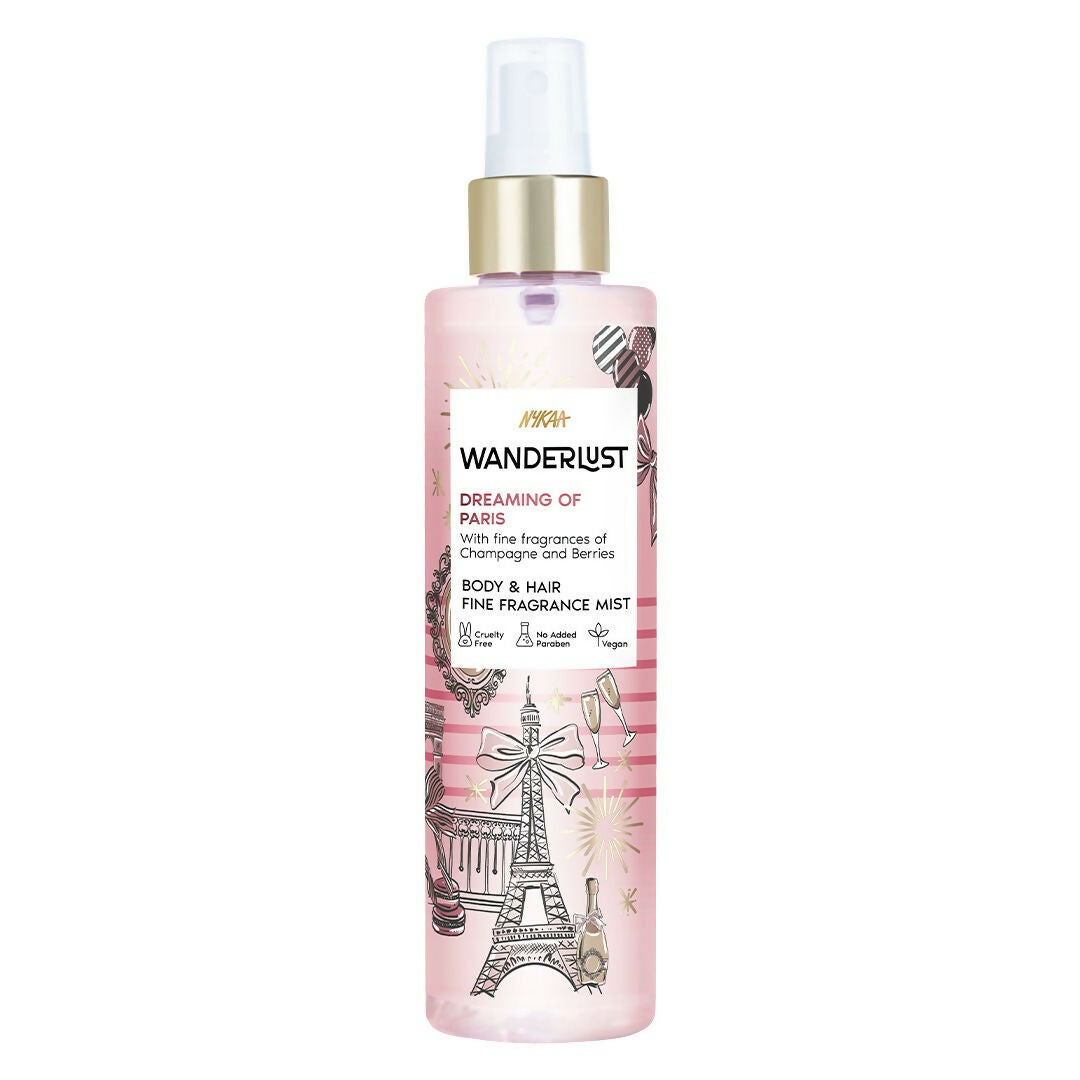 Image 1 of 200 ml / Pack of 1 for the product Wanderlust Body & Hair Mist - Dreaming of Paris Long Lasting Perfume, Champagne & Berries