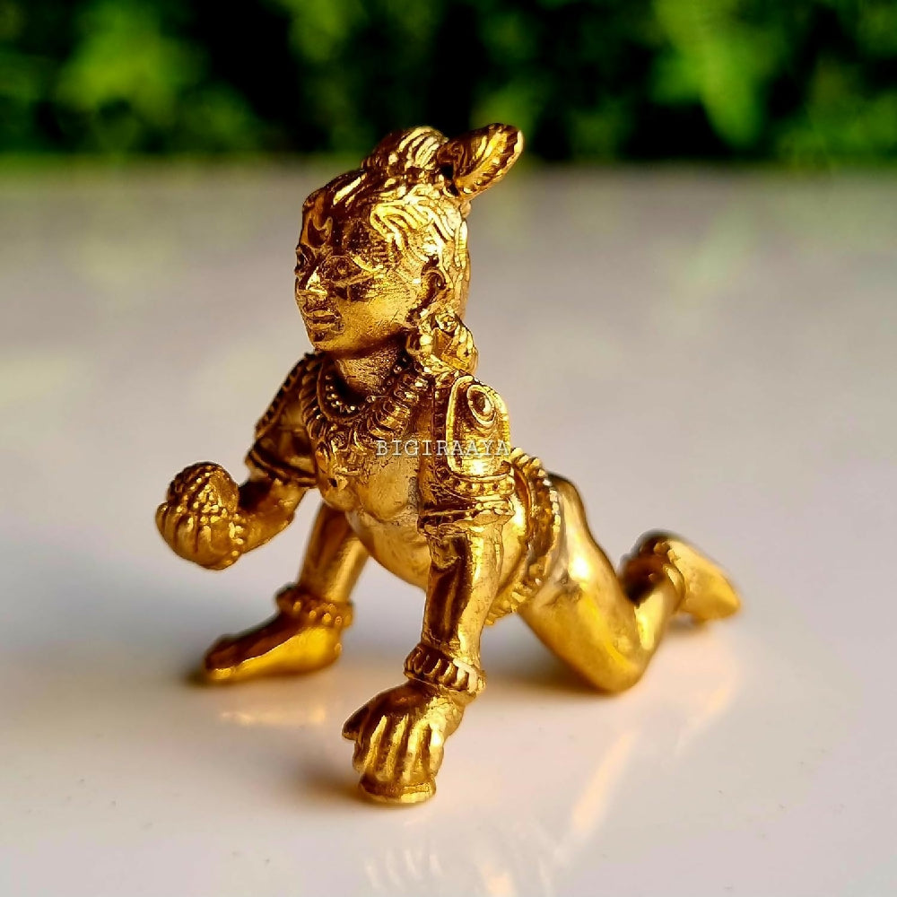 Image 4 of Pure Brass Bal Gopal Statue