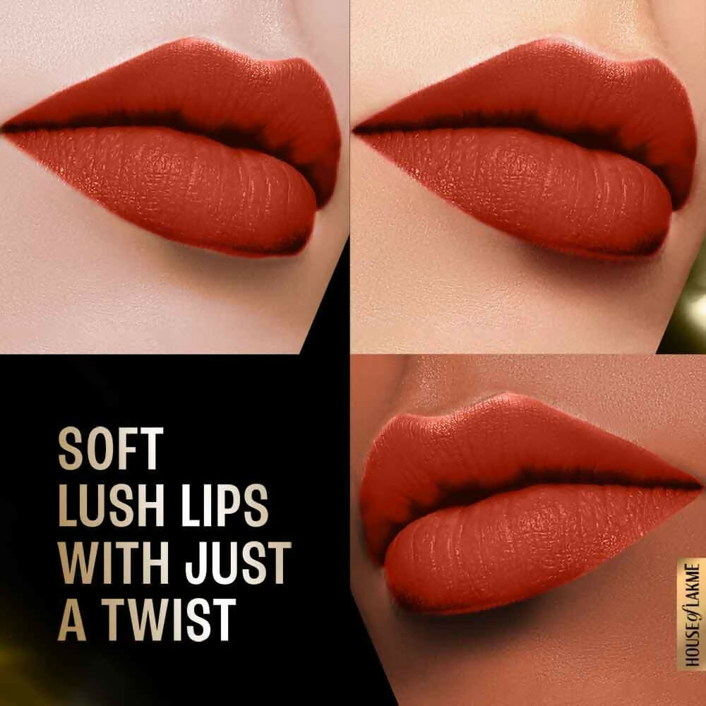 Image 4 of Lakme Forever Matte Lipstick, Made With French Rose Oil Extracts - Red Orchid