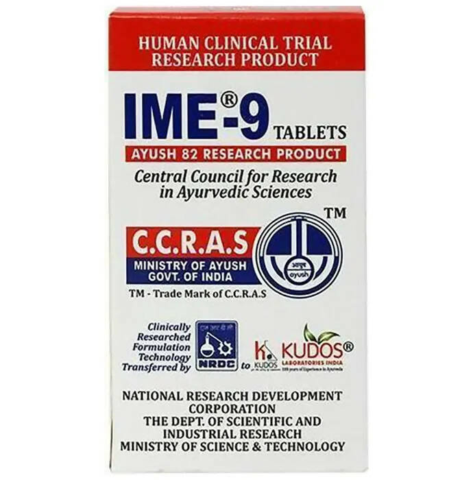 Image 1 of 60 tabs for the product Kudos Ayurveda IME 9 Tablets