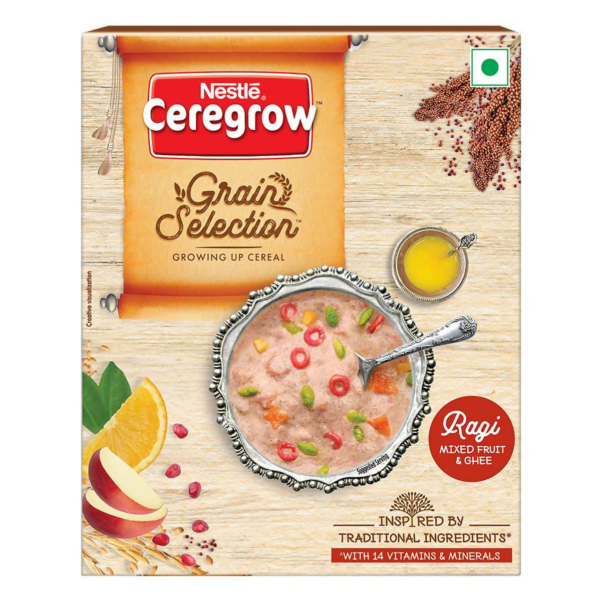Image 1 of 300 gm Refill Pack for the product Nestle Ceregrow Growing Up Cereal with Ragi, Mixed Fruit & Ghee