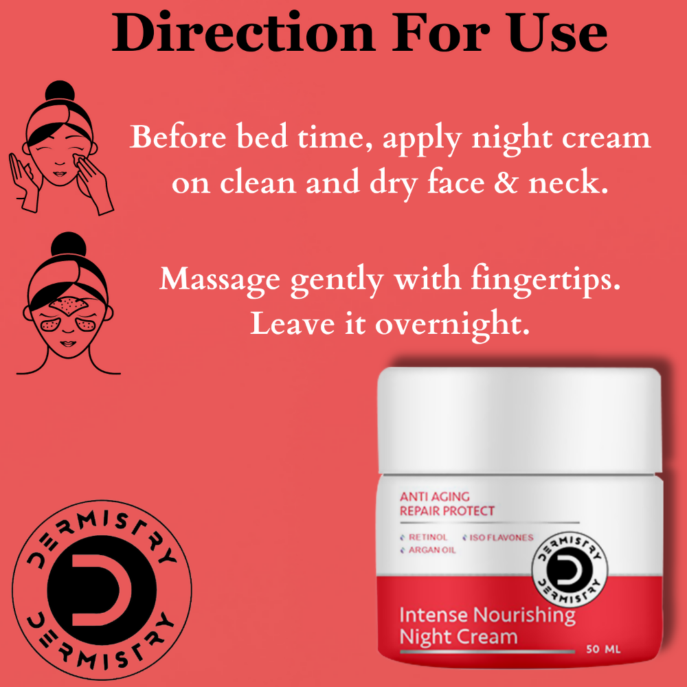 Image 5 of Dermistry Anti Aging Repair Protect Night Cream Retinol Hyaluronic Acid Wrinkles Fine Lines
