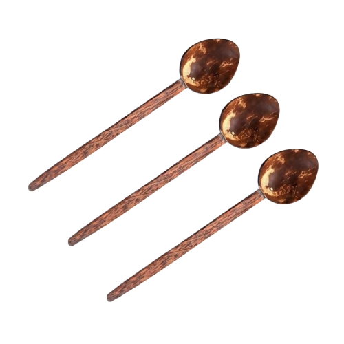 Image 1 of Set of 3 for the product Thenga Coconut Shell Large Cooking Spoon Sets