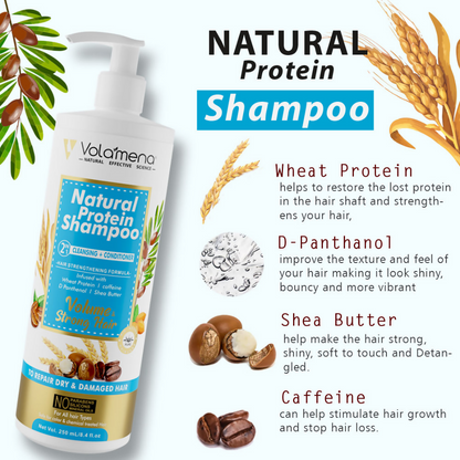 Image 3 of Volamena Natural Protein 2 In 1 Hair Shampoo