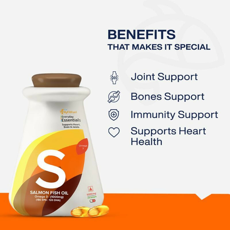 Image 7 of MyFitFuel Salmon Fish Oil Omega 3 1000mg Capsules