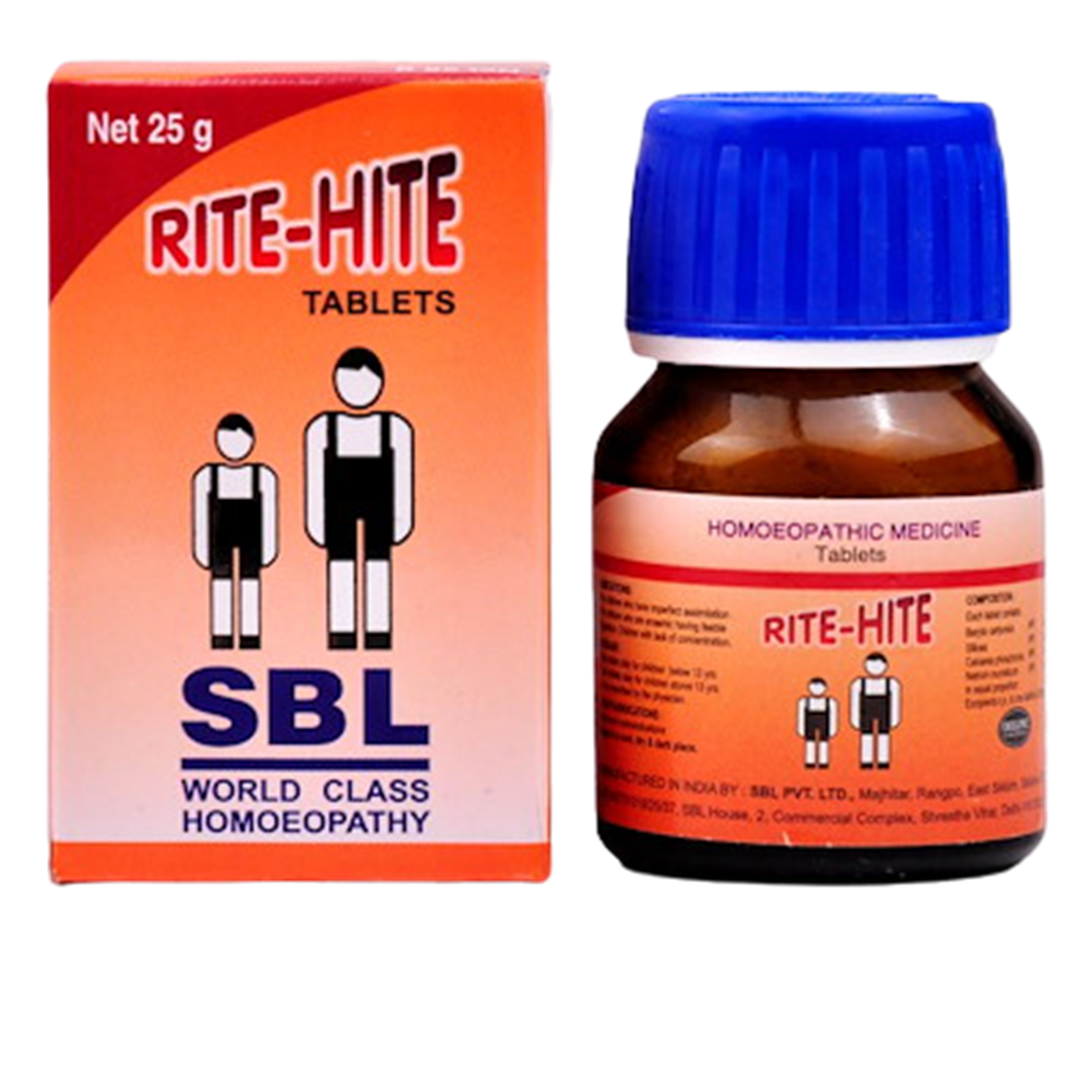 Image 1 of 25 gm for the product SBL Homeopathy Rite-Hite Tablets