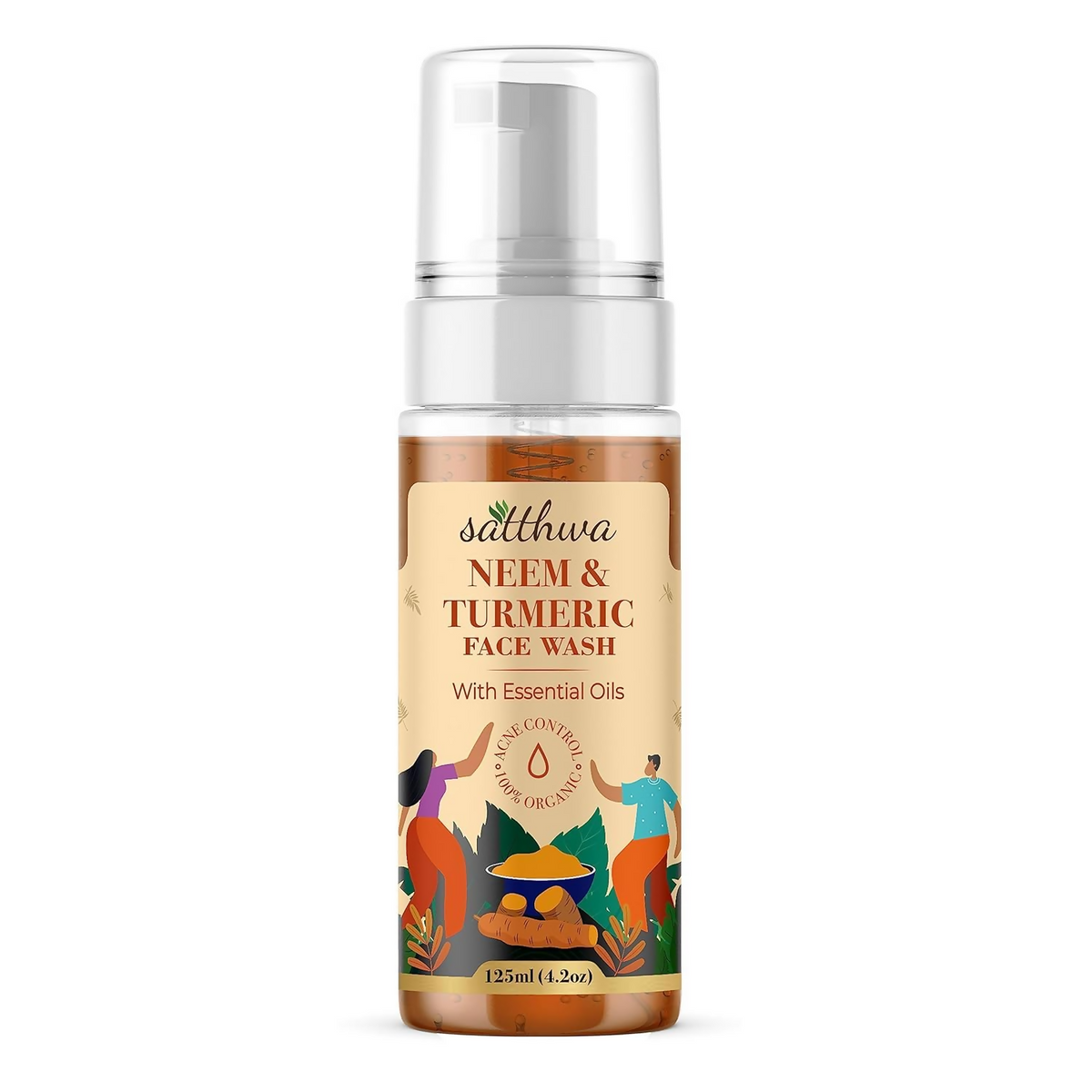 Image 1 of Satthwa Neem & Turmeric Face Wash For Acne & Pimples