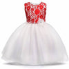 Image 1 of 1 - 2 Years for the product Asmaani Baby Girl White and Red  Maxi Full Length Frock (AS-DRESS-22051)