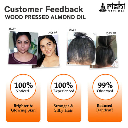 Image 5 of Rishi Natural Almond Oil Wood Pressed Skin And Hair