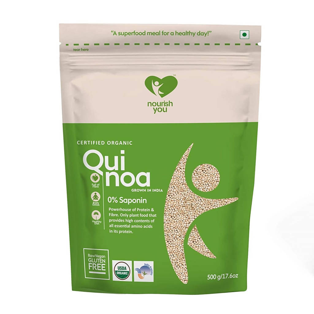 Image 1 of Pack of 1 / 500 gm for the product Nourish You Organic White Quinoa