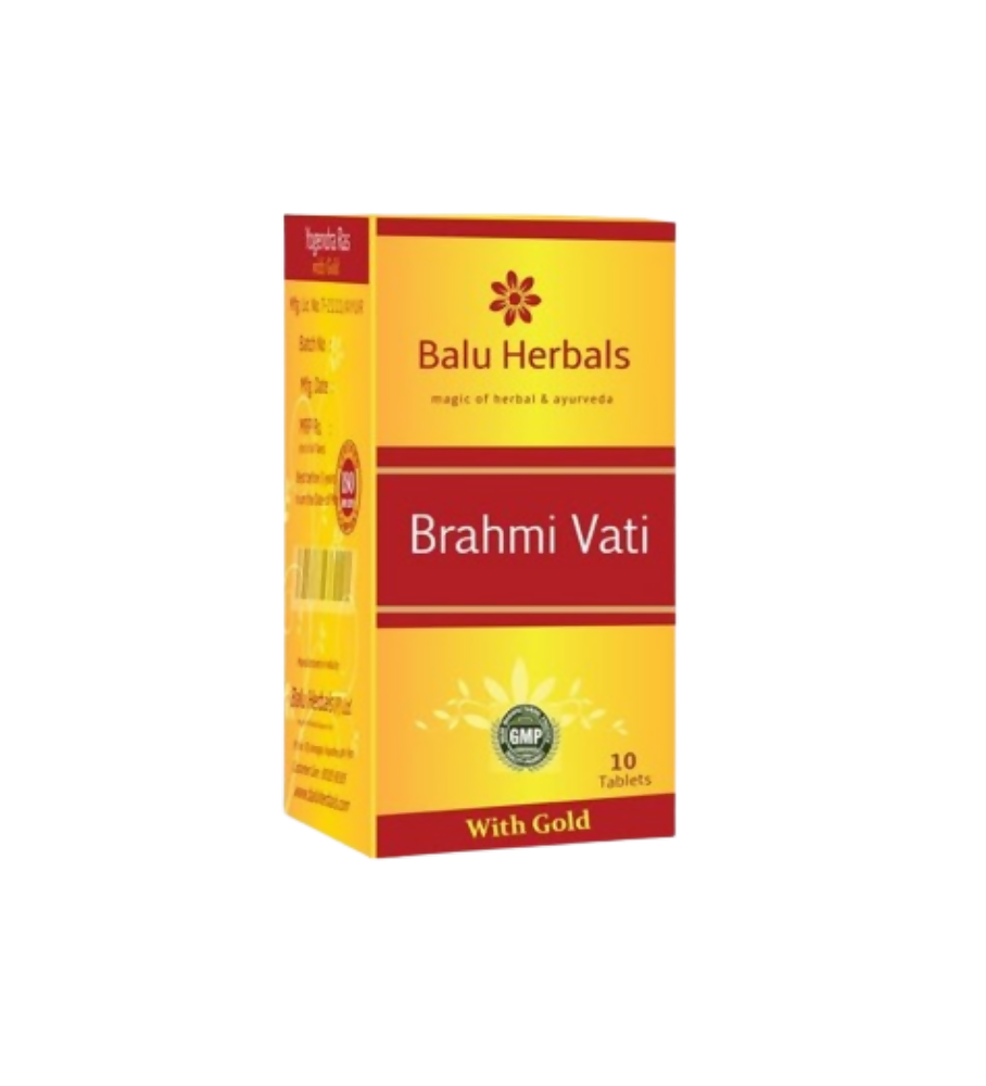 Image 1 of 10 tabs for the product Balu Herbals Brahmi Vati Gold Tablets