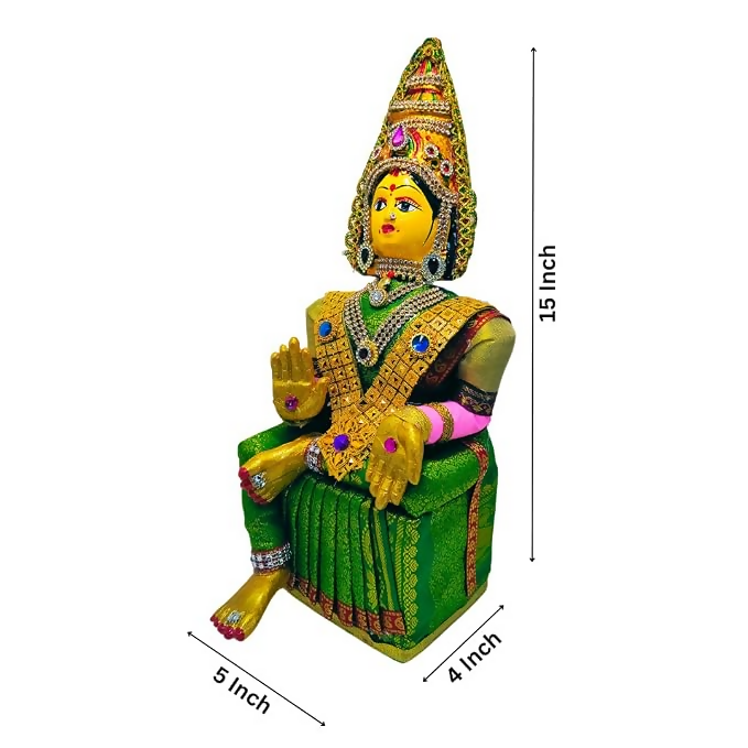 Image 2 of SRI YAGNAA - Varalakshmi Ammavari Decorated Doll - Green