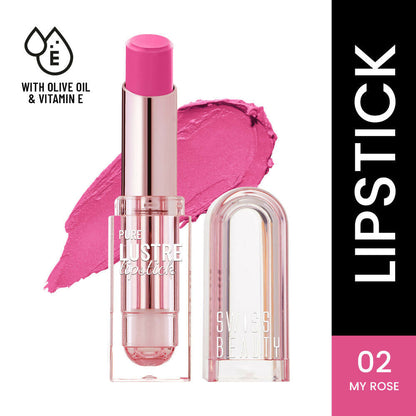 Image 8 of Swiss Beauty High Shine Finish Smooth Glide Pure Lustre Lipstick - 2 My Rose