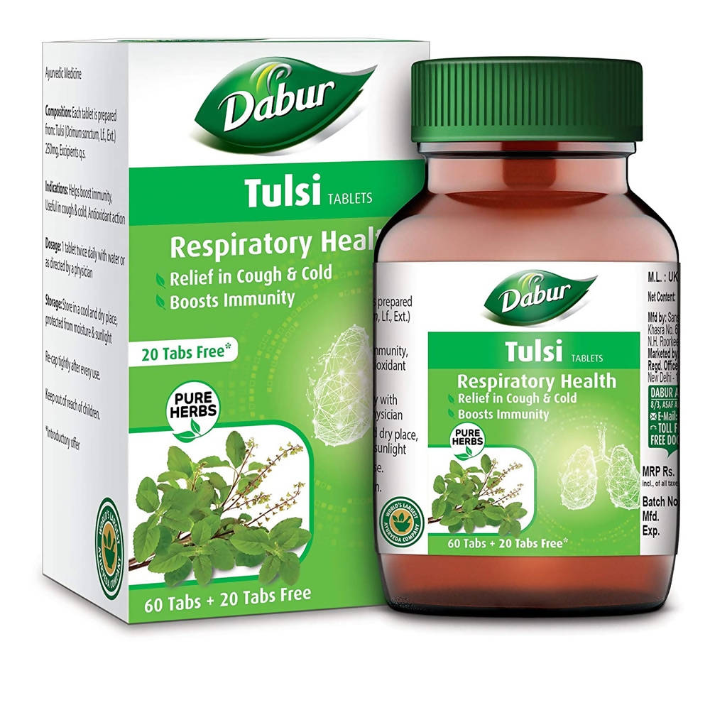 Image 1 of Pack of 1 for the product Dabur Tulsi Tablets Respiratory Health