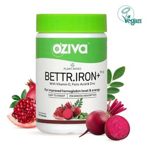Image 1 of OZiva Plant Based Bettr. Iron+ Capsules