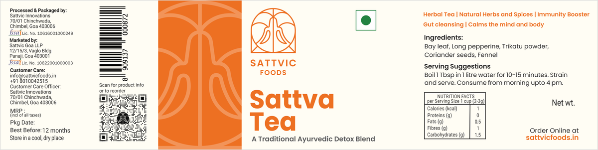 Image 7 of Sattvic Foods Sattva Tea |  Ayurvedic, Herbal, Detox Blend